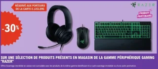 Sélection de produits de la gamme périphérique gaming Razer