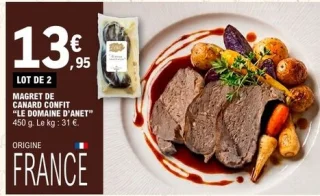 Magret de canard confit "LE DOMAINE D'ANET"