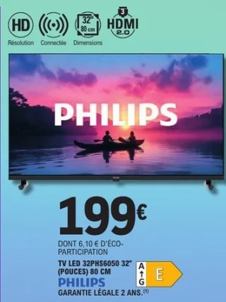 TV LED 32PHS6050 32" (POUCES) 80 CM PHILIPS