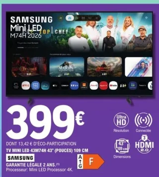 TV MINI LED 43M74H 43" (POUCES) 109 CM SAMSUNG