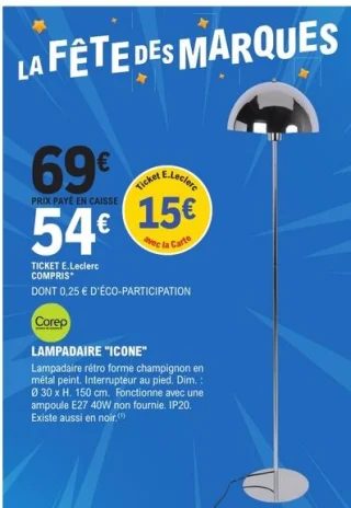 Lampadaire "Icone" Corep