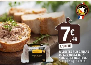 Rillettes pur canard du Sud-Ouest IGP Maistres Occitans