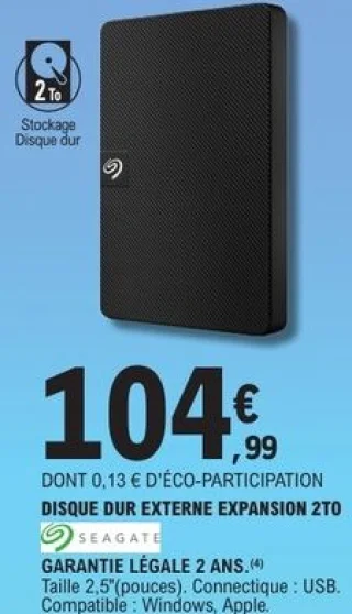 Disque dur externe Expansion 2TO Seagate