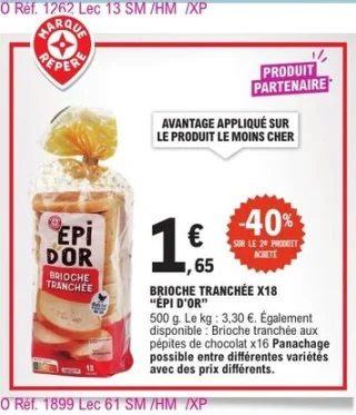 Brioche tranchée x18 Épi d'Or