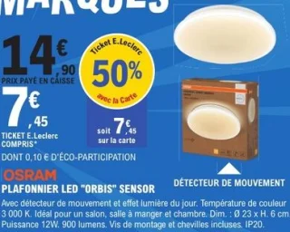 Plafonnier LED "ORBIS" SENSOR OSRAM