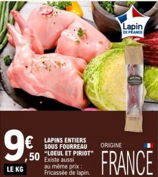 Lapins entiers sous fourreau Loeul et Piriot