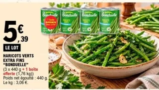 Haricots verts extra fins Bonduelle
