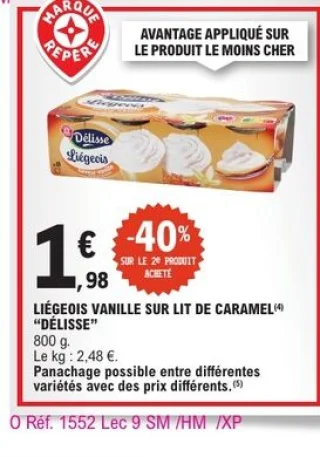 LIÉGEOIS VANILLE SUR LIT DE CARAMEL "DÉLISSE"
