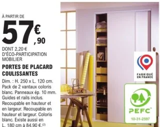 Portes de placard coulissantes