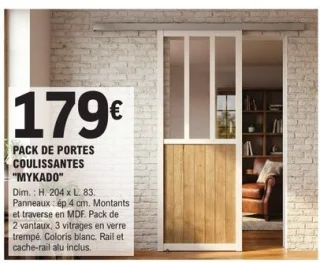 Pack de portes coulissantes Mykado