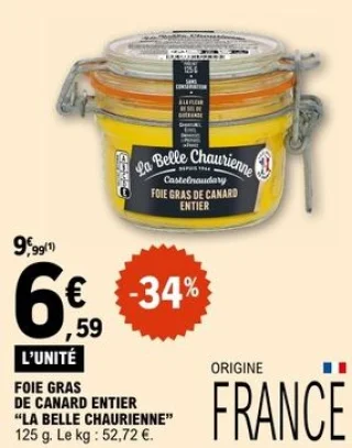 Foie gras de canard entier La Belle Chaurienne
