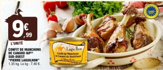 Confit de manchons de canard IGP Sud-Ouest Pierre Laguilhon