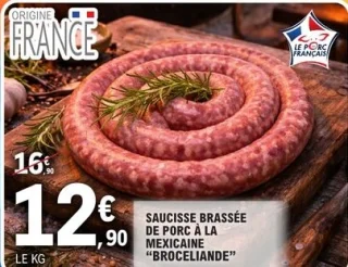 Saucisse brassée de porc à la mexicaine "BROCELIANDE"
