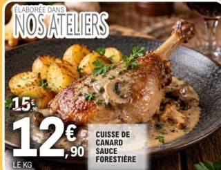 Cuisse de canard sauce forestière
