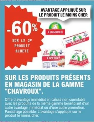 Gamme de fromage Chavroux