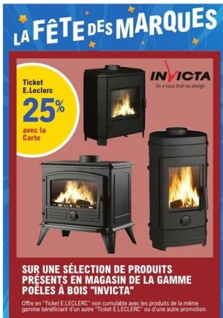 Sélection de poêles à bois Invicta