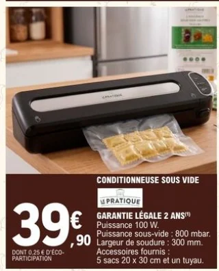 Conditionneuse sous vide Le Pratique