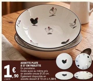 Assiette plate Ø 27 cm Paulette