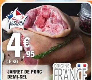 Jarret de porc demi-sel