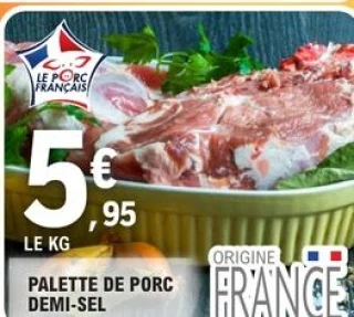 Palette de porc demi-sel