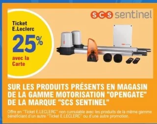 Motorisation de la gamme Opengate SCS Sentinel