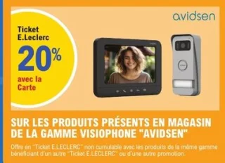 Visiophone de la gamme Avidsen