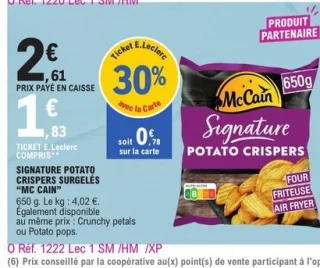 Signature Potato Crispers surgelés MC CAIN