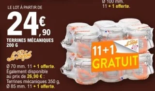 Terrines mécaniques 200 g Le Parfait