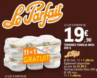 Terrines Familia Wiss 200 g Le Parfait