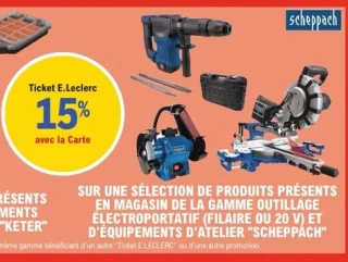 Gamme outillage électroportatif et d'équipements d'atelier Scheppach