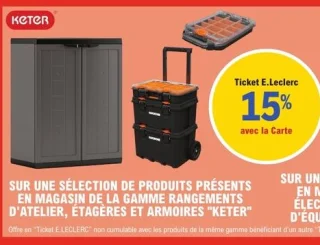 Gamme rangements d'atelier, étagères et armoires Keter