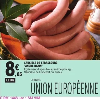 Saucisse de Strasbourg André Bazin