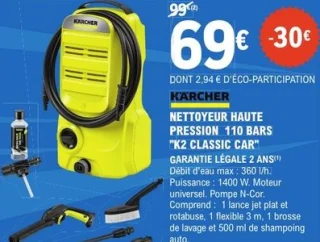 Nettoyeur haute pression Kärcher K2 Classic Car
