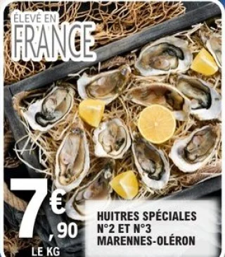 Huîtres spéciales N°2 et N°3 Marennes-Oléron