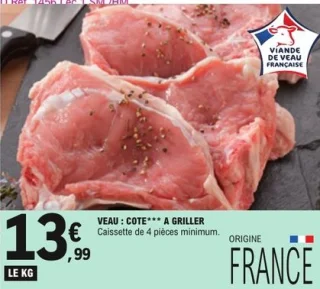 Côtes de veau à griller