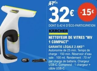 Nettoyeur de vitres "WV 1 COMPACT" Kärcher