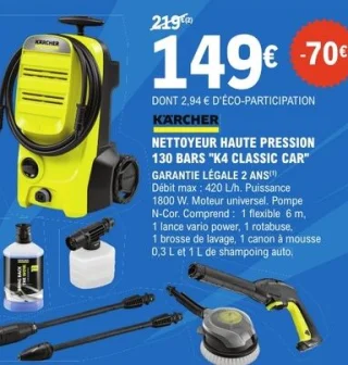 Nettoyeur haute pression 130 bars "K4 CLASSIC CAR" Kärcher