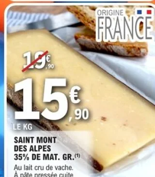Saint Mont des Alpes 35% de Mat. Gr.