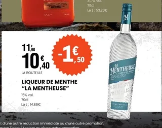 Liqueur de menthe "La Mentheuse"