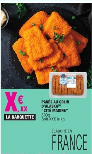 Panés au colin d'Alaska Cité Marine