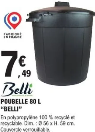 Poubelle 80 L "Belli"