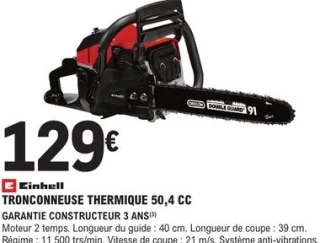 Tronçonneuse thermique 50,4 CC Einhell