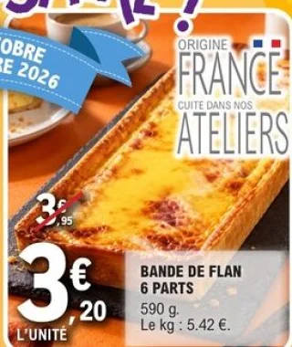 Bande de flan 6 parts