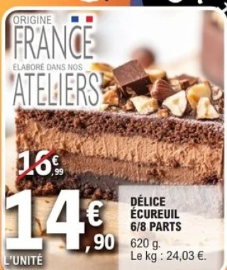 Délice écureuil 6/8 parts