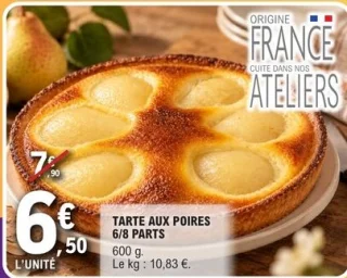 Tarte aux poires 6/8 parts