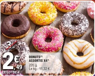 Donuts assortis x4