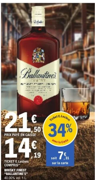 Whisky Finest "Ballantine's" 40.00% vol. 1 L.