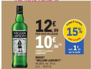 Whisky "William Lawson's" 40.00% vol. 70 cl.
