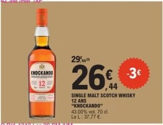 Single malt scotch whisky 12 ans Knockando