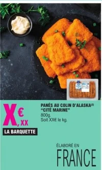 Panés au colin d'Alaska Cité Marine